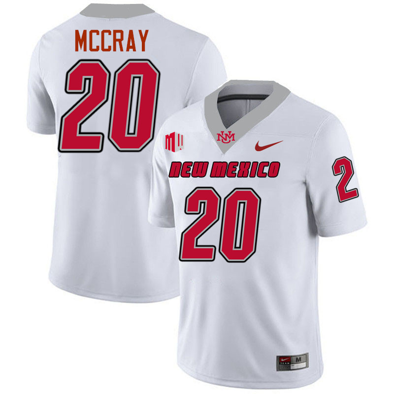 Ky'won McCray UNM Lobos Jersey,New Mexico Lobos Football Jersey,Uniforms-White